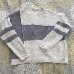 Grey and White Sweater